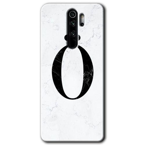 Xiaomi Redmi Note 8 Pro HD Baskılı Kılıf + 9D Tam Ekran Koruyucu - Beyaz Mermer Desenli Ö Harfi