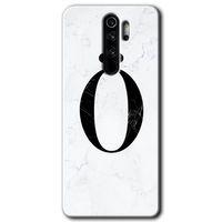 Xiaomi Redmi Note 8 Pro HD Baskılı Kılıf + 9D Tam Ekran Koruyucu - Beyaz Mermer Desenli Ö Harfi