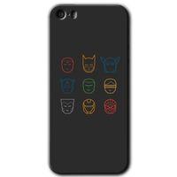 iPhone 5 Kılıf HD Desen Baskılı Arka Kapak - Avengers Minimalism + Kırılmaz Cam
