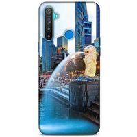 Oppo Realme 5i Kılıf Dünya Mimarisi (47) Crystal Flex Kılıf Merlion Singapur