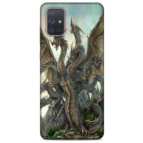 Samsung Galaxy A71 Kılıf Dragons (35) Fit Design Kılıf 9 Başlı Ejderha