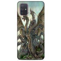 Samsung Galaxy A71 Kılıf Dragons (35) Fit Design Kılıf 9 Başlı Ejderha