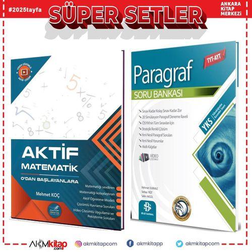 Aktif Matematik TYT Sıfırdan Başlayanlara ve Bilgi Sarmal Paragraf Soru Bankası Seti