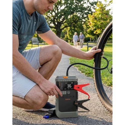 Araç Lastik Basınç Pompası Akü Takviye Powerbank Ve Sos Işıklı Çok Fonksiyonlu Cihaz