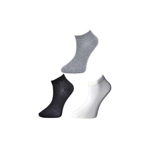 Siyah Gri Ve Beyaz Kadın Bilek Çorap 9 Çift