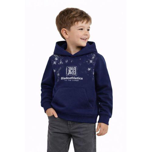 Erkek Çocuk Önü Arkası Baskılı Kapüşonlu Sweatshirt BGL-ST05246