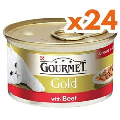 Gourmet Gold Sığır Etli Parça Etli Kedi Konservesi 24 x 85 Gr