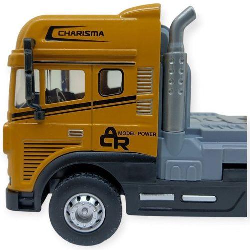 Metal Tır 1:24 - Sesli Işıklı Kum Taşıyıcı Tır 39 cm - Sarı