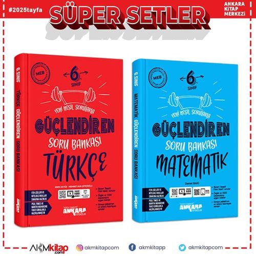 Ankara Yayıncılık 6.Sınıf Türkçe ve Matematik Güçlendiren Soru Bankası Seti 2 Kitap