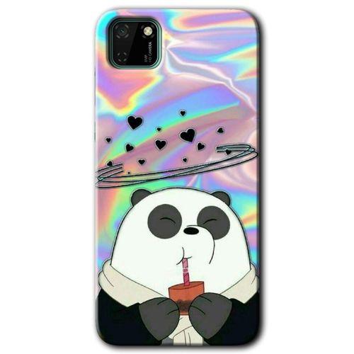 Potkal Hediye Fabrikası Huawei Y5P Kılıf HD Desen Baskılı Arka Kapak - Milkshake Panda