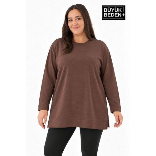 Kadın Tunik Büyük Beden ince Sweatshırt SPR26BTK990