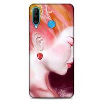 Huawei P30 Lite Uyumlu Kılıf Pembe Delisi (26) Tpu Silikon Kılıf Kiraz