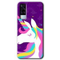 Vivo Y51a Kılıf HD Desen Baskılı Arka Kapak - Unicorn Sleep