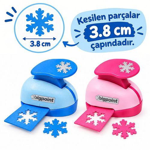 Bigpoint Şekilli Delgeç 3.8cm Kar Tanesi