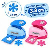 Bigpoint Şekilli Delgeç 3.8cm Kar Tanesi