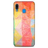 Samsung Galaxy A30 Kılıf Pastel Renkler (26) Tpu Silikon Kılıf Sarı Kırmızı