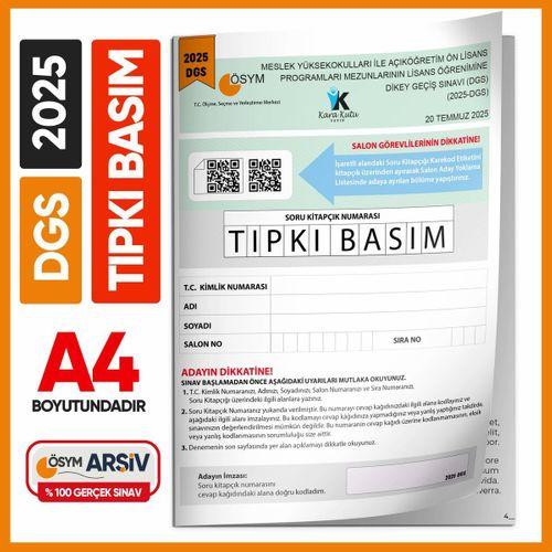 2025 DGS Sayısal-Sözel-TM Tıpkı Basım Çıkmış Soru ÖSYM Kitapçığı Dijital Çözümlü Türkiye Geneli