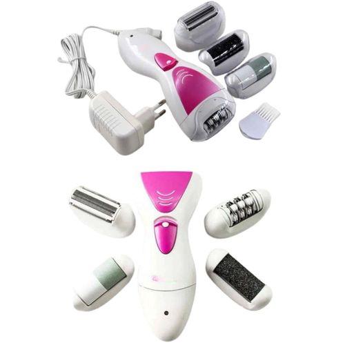 Ayak Törpü Başlıklı Epilatör Aleti 4 Başlıklı Taşınabilir Şarjlı Epilasyon Cihazı