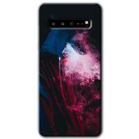 Samsung Galaxy S10 Plus Kılıf HD Desen Baskılı Arka Kapak + Temperli Cam - Smoke-Man