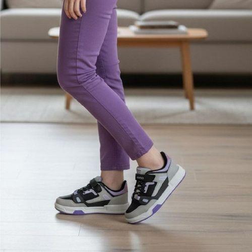 wisco 062 Siyah-Lila Cırtlı Kız Çocuk Spor Aayakkabı