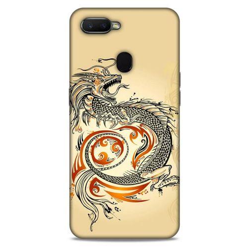 Oppo Ax7 Kılıf Dragons (27) Tasarımlı Kılıf Siyah Ejderha Dövmesi