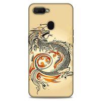 Oppo Ax7 Kılıf Dragons (27) Tasarımlı Kılıf Siyah Ejderha Dövmesi