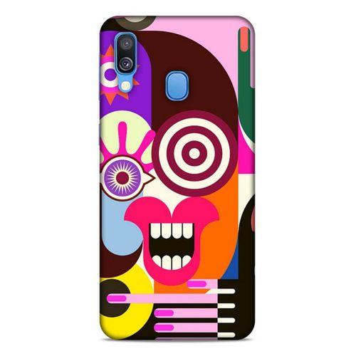 Lopard Samsung Galaxy A40 Uyumlu Kılıf Soyut Sanat (10) Desenli Full Koruma Kılıfı