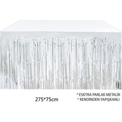 Gümüş Metalize Masa Eteği