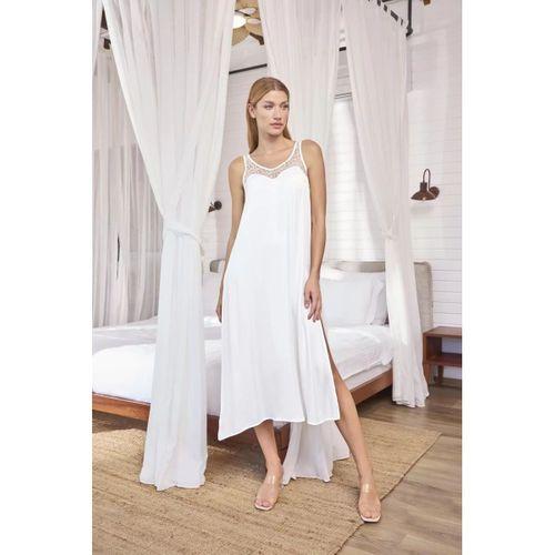 Dantelli Ve Dekolteli Saten Sabahlık Takımı