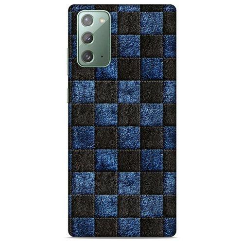 Samsung Galaxy Note 20 Kılıf Patchwork (9) Kılıf Siyah Mavi