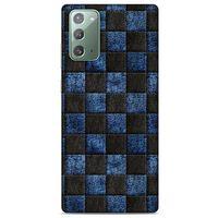 Samsung Galaxy Note 20 Kılıf Patchwork (9) Kılıf Siyah Mavi