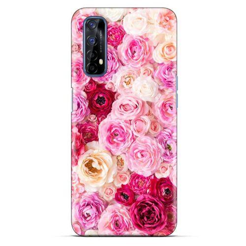 Lopard Oppo Realme 7 Uyumlu Kılıf Bahar (47) Crystal Flex Kılıf Güller