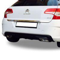 Citroen C4 Uyumlu Egzoz Görünümlü Universal Arka Tampon Eki - Difüzör (Plastik)