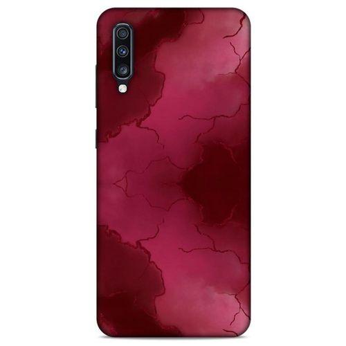 Mermer Desenli (7) Tema Telefon Kılıfı Bordo Samsung Galaxy A70 Kılıf
