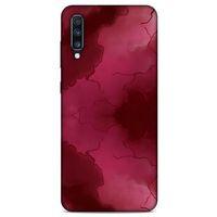 Mermer Desenli (7) Tema Telefon Kılıfı Bordo Samsung Galaxy A70 Kılıf