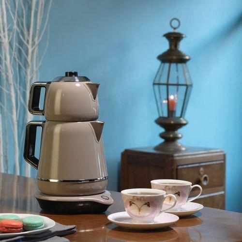 Korkmaz A332-02 Demiks Bej/Krom Elektrikli Çaydanlık 1.7 Lt