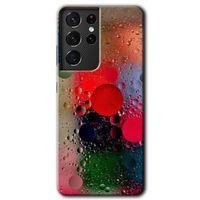 Galaxy S21 Ultra Kılıf HD Desen Baskılı Arka Kapak - Wet Bubbles