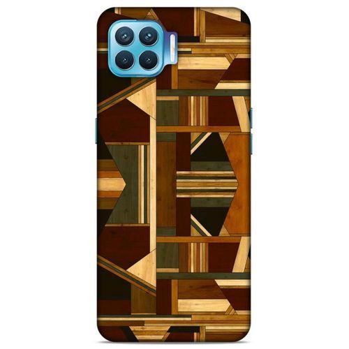 Lopard Oppo Reno 4 Lite Uyumlu Kılıf Wood'X (42) Rugged Armor Kılıf Desenli