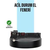 Usb  Çok Amaçlı El Feneri Çekiçli Pusulalı