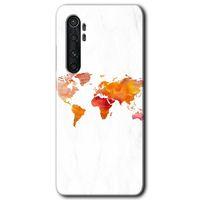 Xiaomi Mi Note 10 Lite Kılıf HD Desen Baskılı Arka Kapak - Dünya Haritası