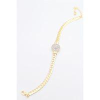 Taşlı Vip Bileklik - Altın