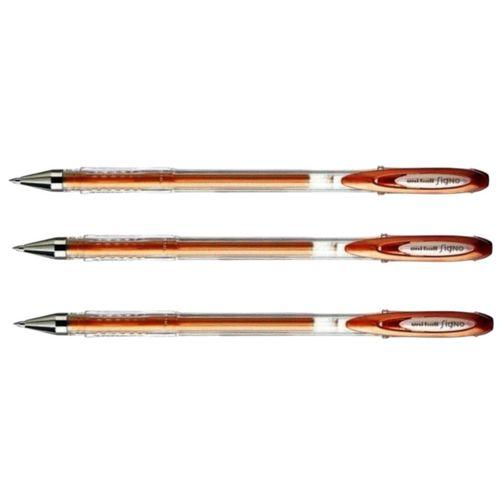 UNİBALL SİGNO NOBLE METAL 0.8 JEL KALEM BRONZ ( Üç Adet )