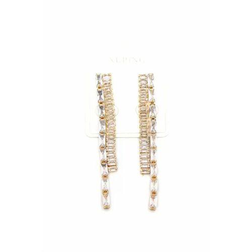 Taşlı Sallantılı Küpe - Altın