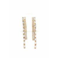 Taşlı Sallantılı Küpe - Altın