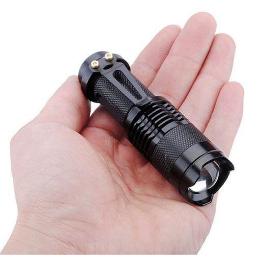 Cree Q5 Led Zoomlu Pilli Mini Feneri 14500 Pil İle Çalışma Özelliği