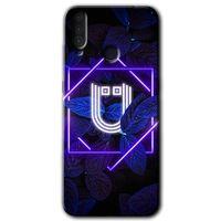 Potkal Hediye Fabrikası General Mobile GM 10 Kılıf HD Desen Baskılı Arka Kapak - Dark Neon Yaprak Ü Harfi