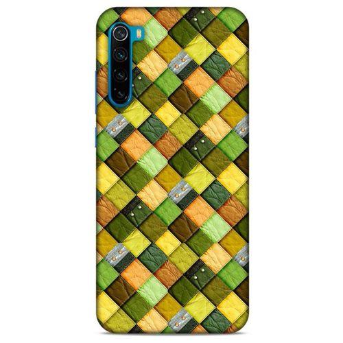 Xiaomi Redmi Note 8T Kılıf Patchwork (49) Ultra Silikon Kılıf Sarı Yeşil