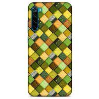 Xiaomi Redmi Note 8T Kılıf Patchwork (49) Ultra Silikon Kılıf Sarı Yeşil