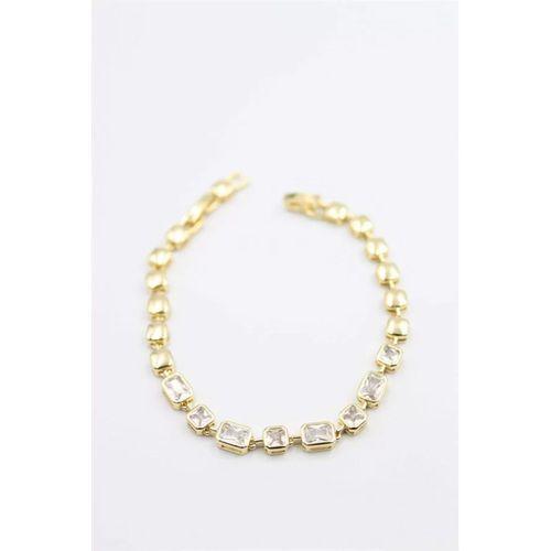 Taşlı Vip Bileklik - Altın