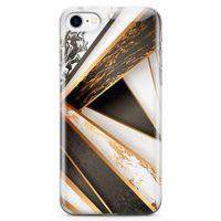 Apple iPhone 8 Kılıf Rose Mermer Arka Kapak Koruma Desenli Full Koruyucu